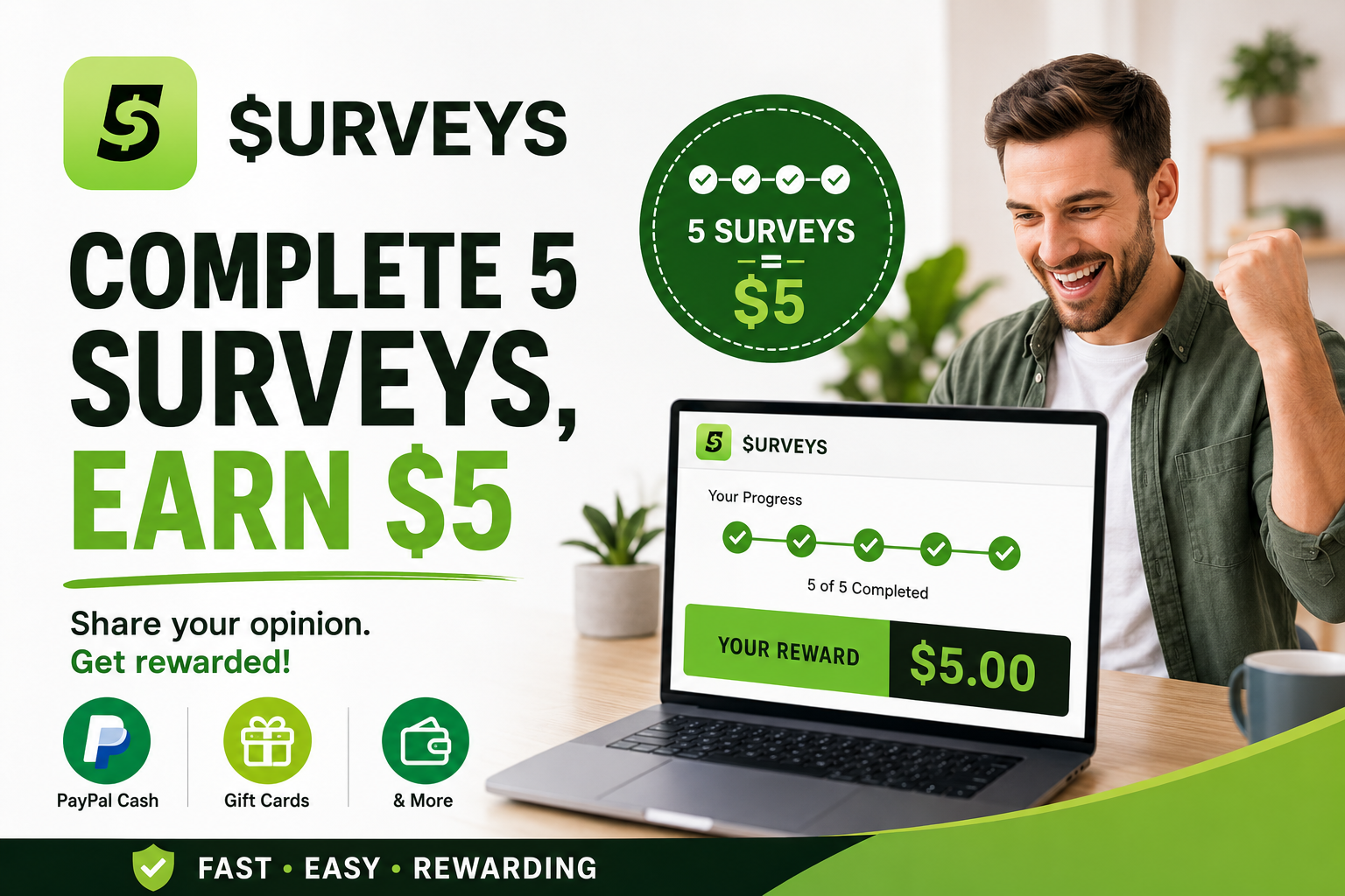 Five Surveys review paid survey website